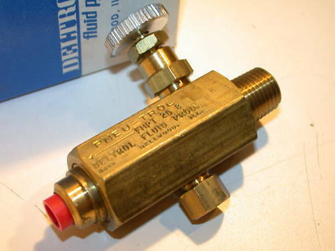 UP TO 22 DELTROL 1/4" BRASS PNEU-TROL FLOW VALVE FMPT20B