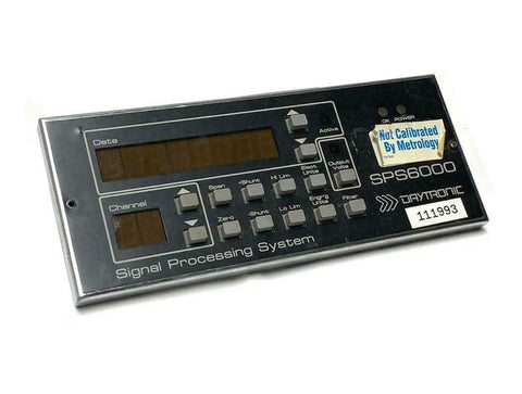 Daytronic SPS6000 Signal Processing System Control Panel SPS6501