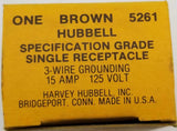 Hubbell 5261 Specification Grade Single Receptacle 15 A 125 V (2 Available)