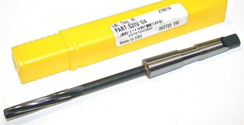 Lavallee & Ide 1/4" (.2500) #1 Morse Taper Shank Spiral Chucking Reamer 531U