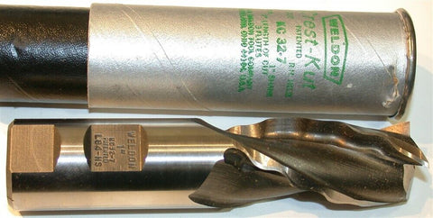 Weldon 1" Diameter 1" Shank 3 Flute Crest-Kut Spiral End Mill KC 32-7 New
