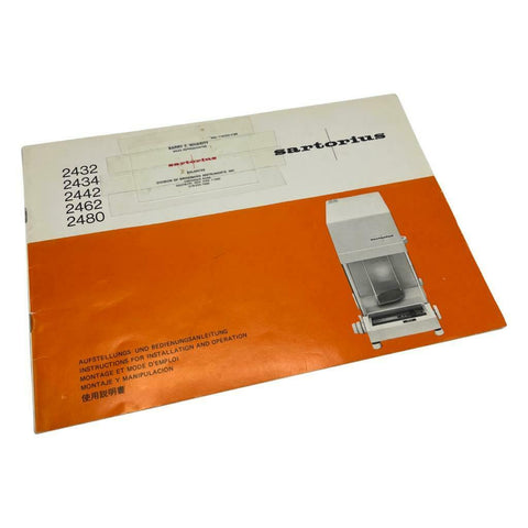 Sartorius Model 2432, 2434, 2442, 2462, 2480 Balance Instruction Manual