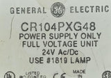 General Electric CR104PXG48 Full Voltage Power Supply 24V W/ Lamp & Red Cover