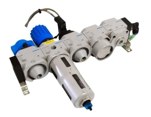 Festo LFR-D-5M-MIDI-A Pneumatic Pressure Regulator & Valve Assembly 175 PSI