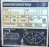 Westinghouse AR420A Industrial Control Relay 10A 600VAC 0-120V Coil