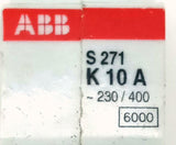 ABB S271K10A 1 Pole Circuit Breaker 10A 277/480VAC