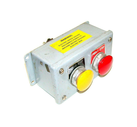 ALLEN BRADLEY MOMENTARY PUSHBUTTON STEEL ENCLOSURE BOX 5" X 3" 4"
