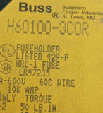 Lot of (2) Bussman Buss H60100-3C0R Fuse Holder 3 Pole 30A 600V