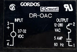 Gordos Crouzet DR-OAC Solid State Relay 12-280VAC OUT 3.7-32VDC IN  5A 60HZ