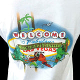 Margaritaville Men's Jimmy Buffett's Welcome To Las Vegas White Shirt Size Large
