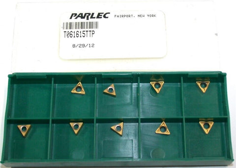 Lot of 9 New Parlec Indexable Boring Tool Carbide Inserts T061615TTP