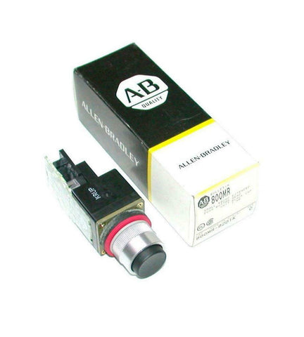 NIB Allen Bradley  800MR-B2D1K  Black Extended Head Momentary Pushbutton