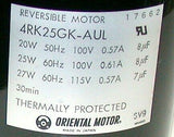 New Oriental  4RK25GK-AUL  Motor Reversible Motor 100-115 VAC