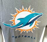 Nike Dri-Fit Men's Miami Dolphins Football Gray Short Sleeve Shirt Size Small