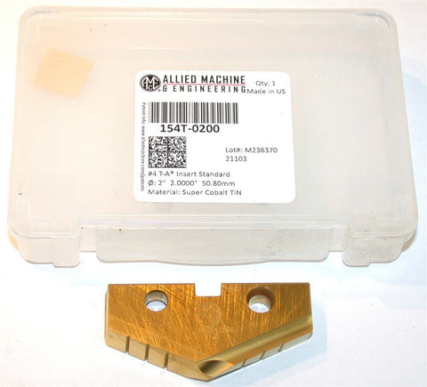 Allied Machine Original T-A 2" Carbide Spade Drilling Insert 154T-0200