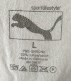 Puma Men's Love Equals Soccer USA White Short Sleeve Shirt Size Large