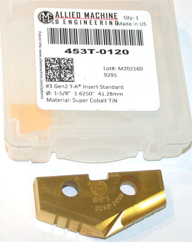 Allied Machine Original T-A 1 5/8" Carbide Spade Drilling Insert 453T-0120