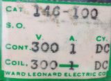 Ward Electric 146-100 DC Overload Protection Relay 300V 1A