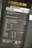 Square D LGP36400U33X Circuit Breaker 400A 600V 3P 50/60 HZ