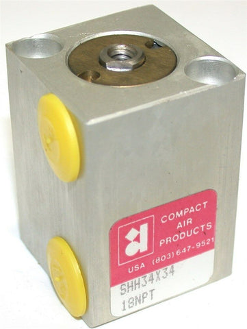 NEW COMPACT AIR 3/4" STROKE 3/4 BORE PANCAKE PNEUMATIC CYLINDER SHH34X34