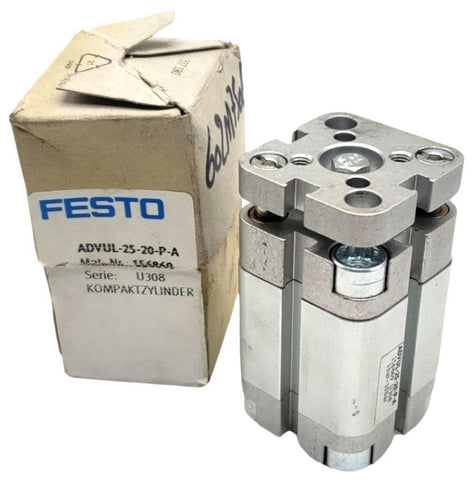Festo ADVUL-25-20-P-A Double Acting Pneumatic Cylinder 156869 Ser-U308 1-10bar