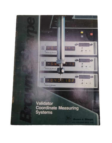 Brown & Sharpe - Validator Coordinate Measuring Systems Catalog