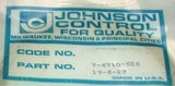 New Johnson Controls  V-4710-626  Gasket