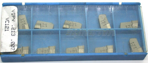 Lot of 10 Valenite Grooving & Turning Inserts VIPV .213 .007 VC121