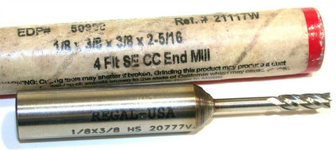 New Regal 1/8" 2 Flute HSS End Mill 50950