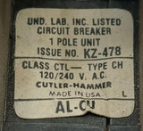 Cutler-Hammer CH150 1 Pole Circuit Breaker 50A 120VAC 1 PH Plug-In