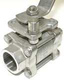 UP TO 36 NEW 3 PIECE STAINLESS STEEL BALL VALVES CII CF8M 1000 CWP