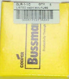 New Box of 5 Cooper Bussman  GLR-1-1/2  In-Line Fuse Holders 1-1/2 Amp 300 VAC