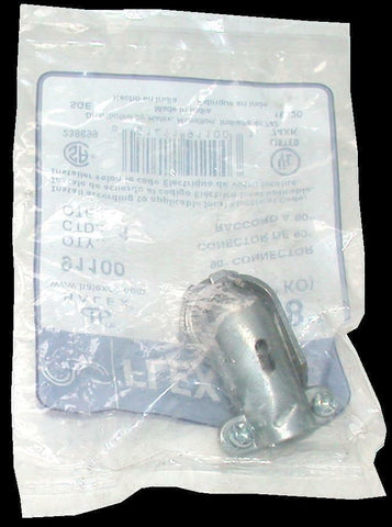 NEW HALEX FLEX   91100   90 DEGREE CONNECTOR 3/8" 1/2 KO