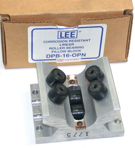 Lee 1" Corrosion Resistant Linear Roller Bearing Pillow Block DPB-16-OPN NIB