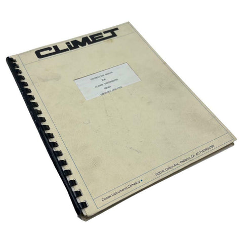 Climet Instruments Model 0208A Particle Analyzer Instruction Manual