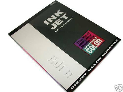 50 XEROX GLOSS INKJET 8 1/2 x 11" COLOR SHEETS 50 COUNT