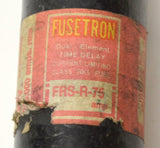 BUSSMAN FUSETRON  FRS-R-75  DUAL ELEMENT  TIME DELAY 75 AMP 600 VAC