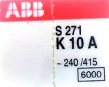 ABB S-271-K-10-A Circuit Breaker 277/480VAC 1 Pole 10kA
