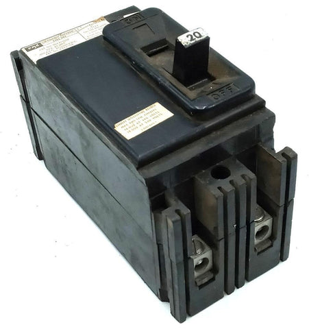 Federal Pacific Electric NEF421020 2 Pole Circuit Breaker 20A 480VAC 125/250VDC
