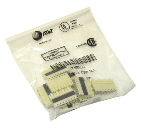 Lot of 10 NEW AT&T CERTIFIED SYSTIMAX PDS COMPONENT 110C-4 CONNECTORS