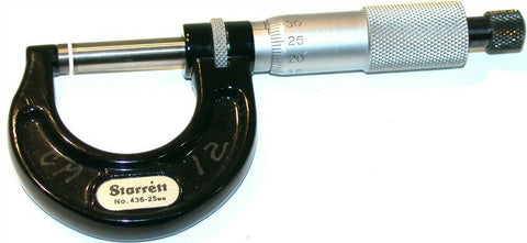 Starrett .01 mm Micrometers Mics 0 To 25MM Model 436.1MP-25 CALIBRATED