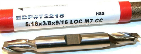 Up to 6 New Brubaker 5/16" Diameter 3/8" Shank 2 Flute HSS Double End Mill 72218