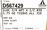 Armstrong D567429 Liquid Drainer 1LDC