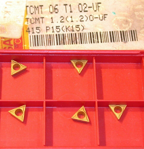 Lot of 5 New Sandvik Indexable Turning Carbide Inserts TCMT 06 T1 02-UF 415