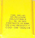 Potter & Brumfield  CDD-38-30014  Time Delay Relay 120 VAC 60 Hz 0.1-10 Seconds