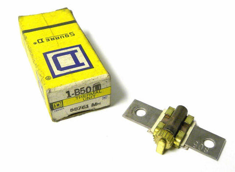 BRAND NEW SQUARE D OVERLOAD THERMAL UNIT HEATING ELEMENT MODEL 1-B50 (2 AVAIL.)