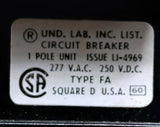 Square D FA-14100-A 1 Pole Circuit Breaker 100A 277VAC 1 PH Plug-In Mount