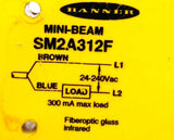 Banner SM2A312F Mini-Beam Infrared Photoelectric Sensor 24-240VAC 300mA Max Load