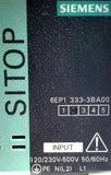 Siemens SITOP 6EP1333-3BA00 Modular Power Supply 5A 24VDC-Output 1/2ph