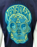 Hanes Men's Van Halen Skull Graphic Navy Short Sleeve Shirt Size Large